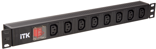 

Блок розеток ITK PH12-8C131 на 8 розеток C13 с LED выключателем,1U, шнур 2м вилка нем.стандарт, PH12-8C131