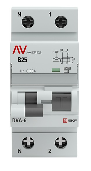 фото Автомат дифференциальный EKF rcbo6-1pn-25B-30-a-av в Красноярске