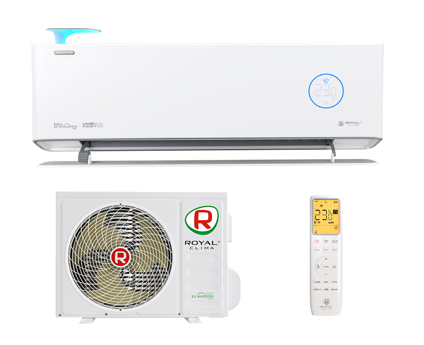 

Сплит-система Royal Clima RCI-RF40HN ROYAL FRESH, Wi-Fi, приточная вентиляция 60 м3/ч, работа на обогрев до -20°С, RCI-RF40HN