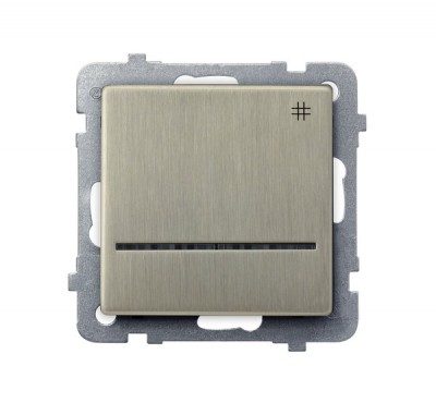 

Выключатель Ospel LP-4RMS/m/44 крестовый, с подсветкой синего цвета, 16AX, 250V, 3520W, IP-20, клеммы безвинтовые, серебро, LP-4RMS/m/44