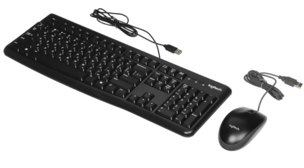 фото Клавиатура и мышь проводной комплект Logitech MK120 (УЦЕНЕННЫЙ) в Санкт-Петербургe