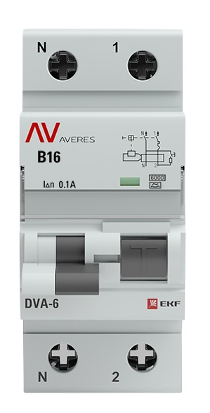 фото Автомат дифференциальный EKF rcbo6-1pn-16B-100-a-av в Перми