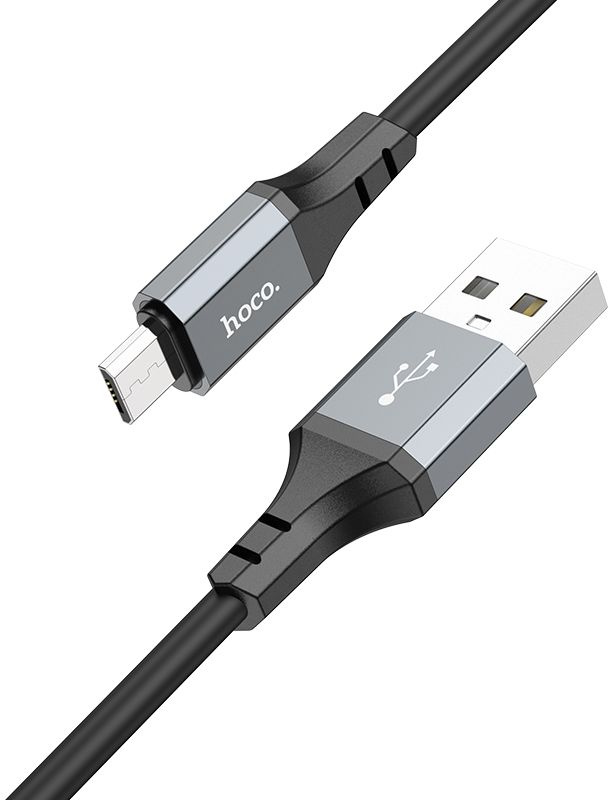 

Кабель интерфейсный Hoco X86 Micro Spear USB (m)-micro USB (m) 1м черный коробка (2002041), X86 Micro Spear
