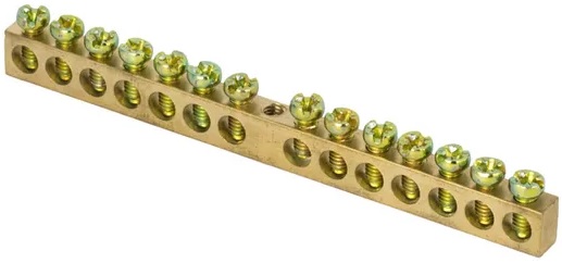 

Шина EKF sn0-125-14-c-r PEN "ноль-земля" (8x12мм) 14 отв. латунь крепеж по центру розн. стикер, sn0-125-14-c-r