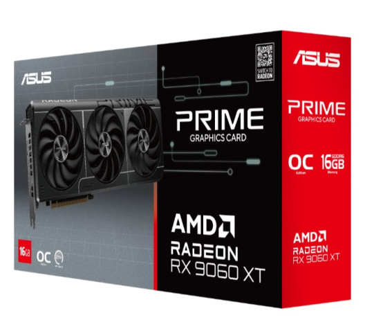 фото Видеокарта ASUS Radeon RX 9060 XT PRIME OC (PRIME-RX9060XT-O16G) в Уфе
