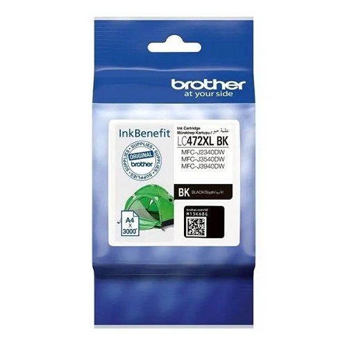 

Картридж Brother LC472XLBK черный 3000 стр для MFCJ2340DW, MFCJ3540DW, MFCJ3940DW, LC472XLBK