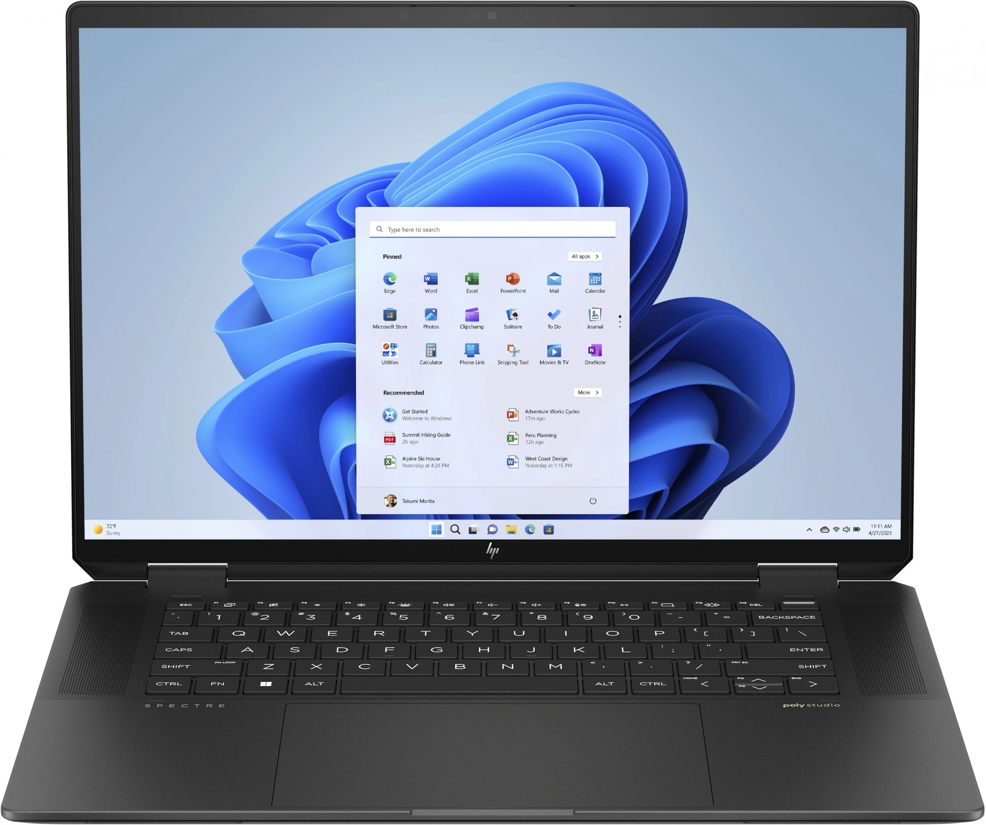 

Ноутбук HP Spectre x360 16-aa0003ci A74LREA Ultra 7 155H/16GB/512GB SSD/Intel Arc 16" IPS Touch WQXGA/WiFi/BT/cam/Win11Home/black, Spectre x360 16-aa0003ci