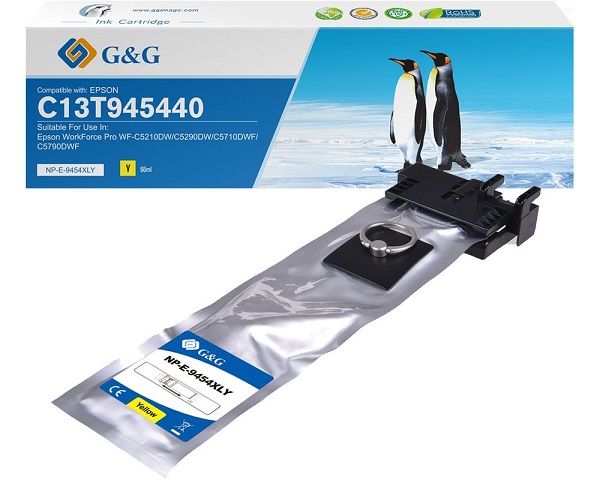 

Картридж G&G GG-C13T945440 желтый (66мл) для Epson WorkForce Pro WF-C5290DW/C5790DW, GG-C13T945440