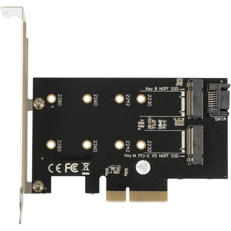 

Переходник Exegate EXE-509 EX283713RUS для подключения M.2 SSD c интерфейсом PCIe x4(x2) в слот PCIe на материнской плате, EXE-509