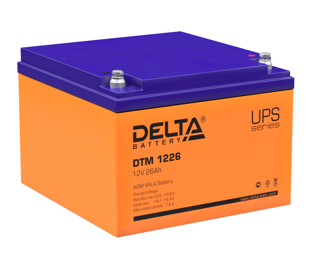 

Батарея Delta DTM 1226 12В, 26Ач, 166х175х125мм, DTM 1226