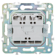 фото Выключатель двухклавишный с подсветкой IEK SK-V20-1-10-K53
