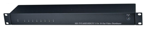 

Распределитель SC&T CD816HD HDCVI/HDTVI/AHD/CVBS (8вх./16вых.). Поддержка NTSC, PAL. Встроенная защита от скачков напряжения (TVS), CD816HD