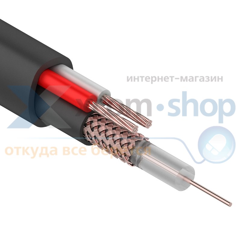 

Кабель Rexant KBK-П-2x0,50мм², 200м., черный OUTDOOR 01-4013, KBK-П-2x0,50мм², 200м., черный OUTDOOR