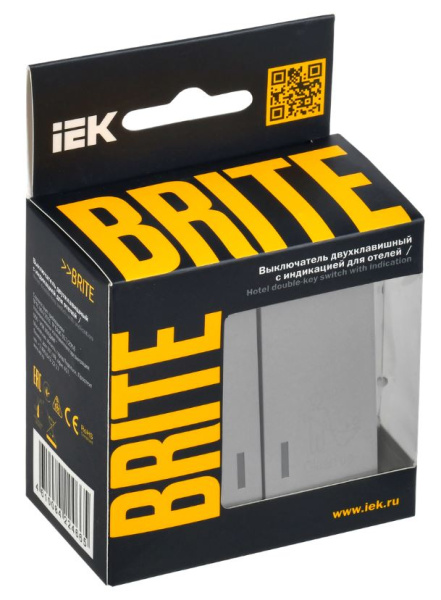 фото Выключатель двухклавишный с подсветкой  IEK BR-V20-2-10-K47 в Ростове-на-Дону