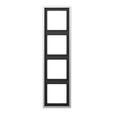 Изображение товара Рамка Jung AL2984 для электроприборов, 4 поста, №LS 990, вертикальная и горизонтальная установка