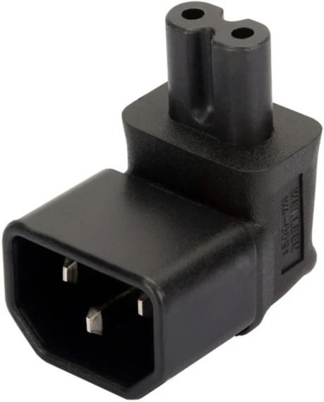 

Переходник 4PH 4PH-R90292 C14 - C7 угловой, черный, 4PH-R90292