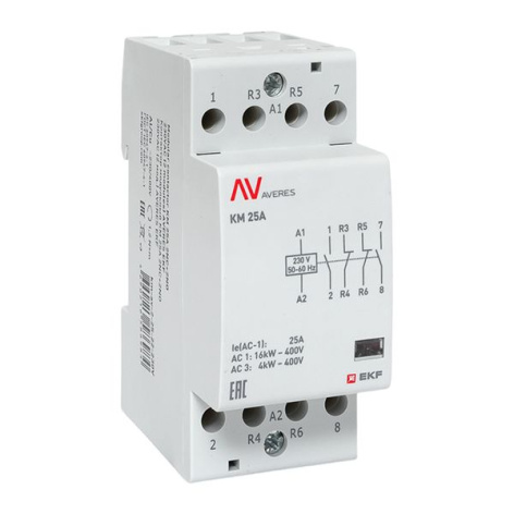 фото Контактор модульный EKF km-av-2-25-22-230V в Уфе
