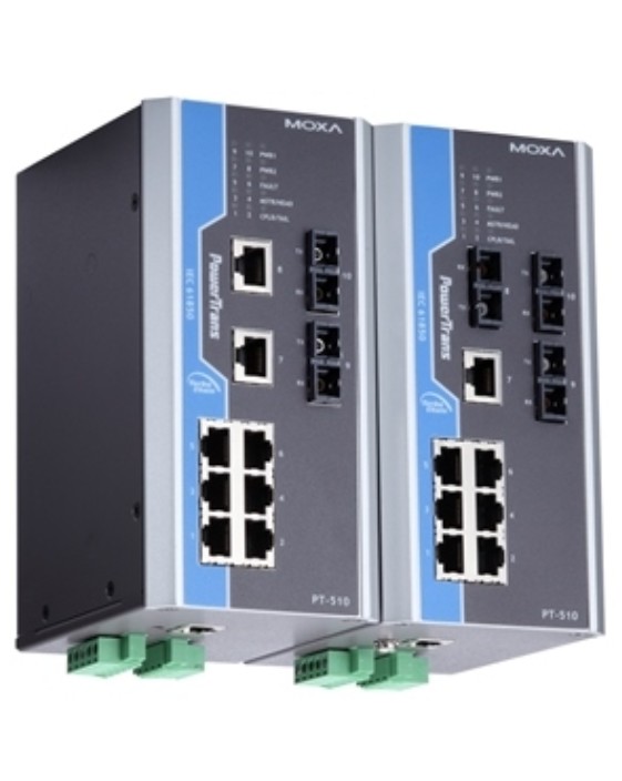 

Коммутатор управляемый MOXA PT-510-SS-SC-24 DIN-Rail switch, 8 x 10/100BaseT(X), 2 x 100BaseFX SM, SC connectors, 1 power supply (24 VDC), PT-510-SS-SC-24