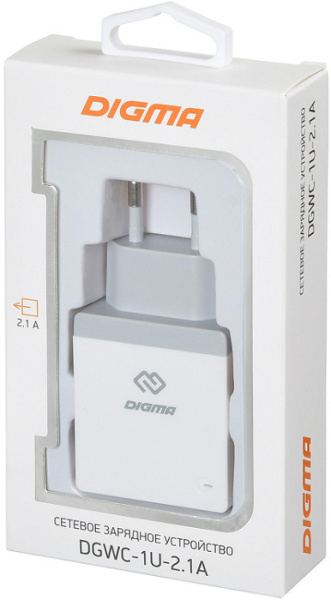 фото Зарядное устройство сетевое Digma DGWC-1U-2.1A-WG в Перми