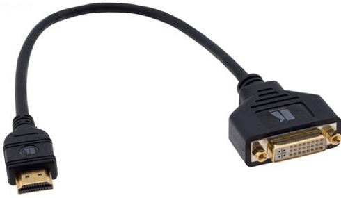 

Переходник Kramer HDMI - DVI 99-9497110 HDMI тип "А" (вилка) на разъем DVI 25 pin (розетка), с золотым покрытием ADC-DF/HM, HDMI - DVI