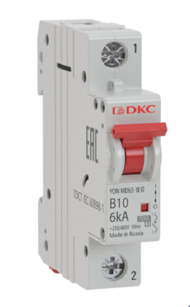 фото Автоматический выключатель модульный DKC MD63-1B10-10 в Красноярске