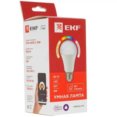 фото Лампа  EKF slwf-e27-rgbw в Казани