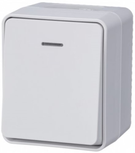 

Выключатель Schneider Electric ATN540113 AtlasDesign PROFI IP54 О/У 1-клавишный с подсветкой 10 АХ, белый, ATN540113