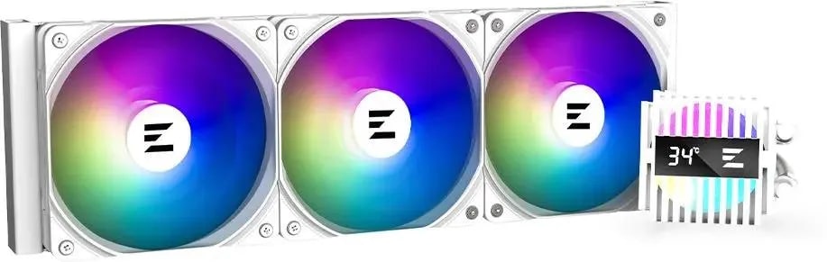 

Система охлаждения жидкостная Zalman Liquid Cooler 360mm ALPHA2 DS A36 White LGA115x/1200/17001851/AM4/AM5 (3*120mm, 600-2000rpm, 29.7dBa), Liquid Cooler 360mm