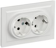фото Розетка двухместная с заземлением IEK BR-R24-16-K01-F-PRO