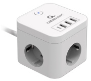 фото Сетевой фильтр Cablexpert CUBE-3-CU3-W-1.5