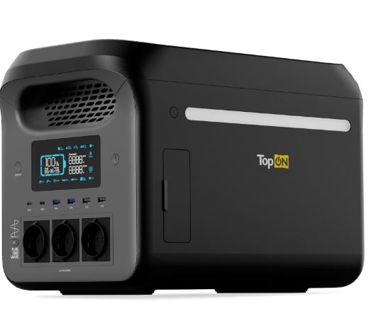 

Зарядная станция TopOn TOP-H1800 портативная 1229Wh (384000mAh), 3*1800W (220-240V PSW), авторозетка и 2 DC 5521 12.6V 126W, 2 USB-C Power Delivery 10, TOP-H1800