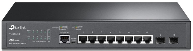 

Коммутатор управляемый TP-LINK TL-SG3210 8xUTP 10/100/1000, 2xSFP Gigabit, рэковый, TL-SG3210