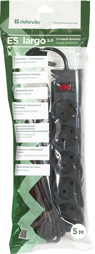 фото Сетевой фильтр  Defender ES largo 5,0 в Екатеринбурге