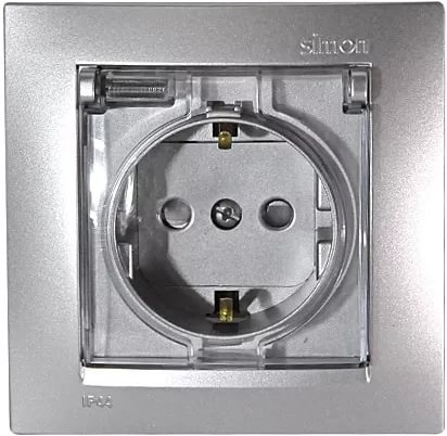 Изображение товара Розетка Simon 1590450-033 внутренняя с защитой IP44