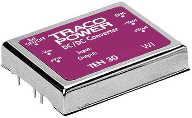

Преобразователь DC-DC модульный TRACO POWER TEN 30-2412WI Монтаж: на плату, 2x1.6 inch; P вых: 30 Вт; #: 1; U вх: 10...40 В; Выход: 12 В; Возможности:, TEN 30-2412WI