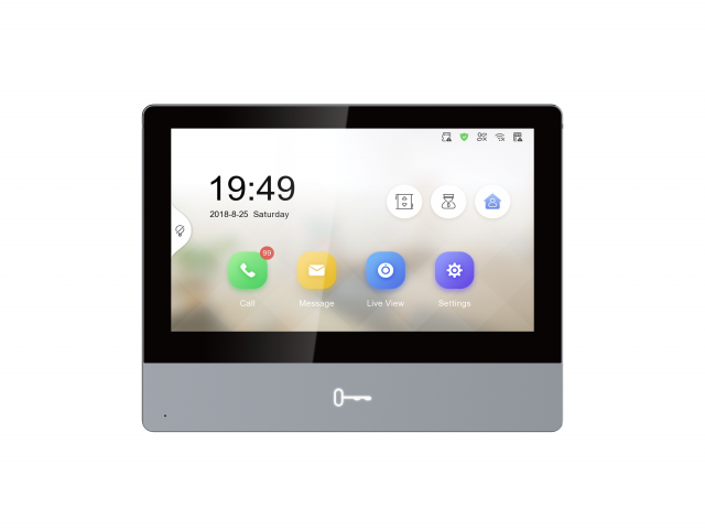 

Видеодомофон HIKVISION DS-KH8350-TE1 7" цветной TFT LCD, 1024*600, сенсорные кнопки, встроенные микрофон и динамик, слот для TF карты до 32Гб, тревожн, DS-KH8350-TE1