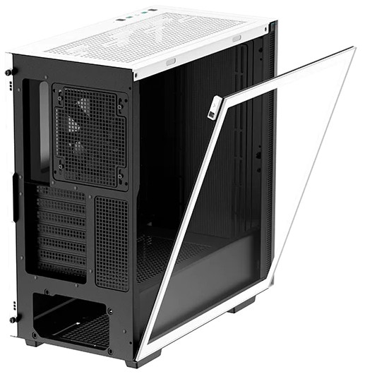 

Корпус eATX Deepcool CH510 WH белый, без БП, боковая панель из закаленного стекла, 2*USB 3.0, audio, CH510 WH