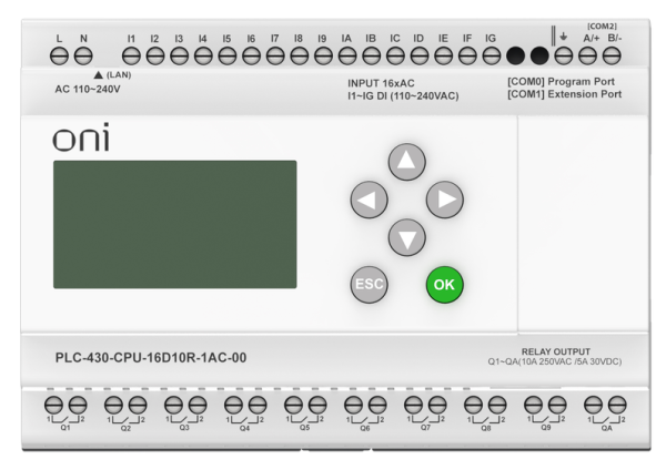 фото Модуль  ONI PLC-430-CPU-16D10R-1AC-00 в Воронеже
