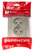 фото Накладка розетки двойной без заземления EKF ESR10-L-102-40