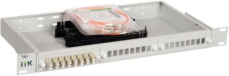 

Кросс оптический настенный ITK FOBX24-1U-12LCUD50 1U укомплектованный: LC (duplex) 12шт; (OM2), FOBX24-1U-12LCUD50