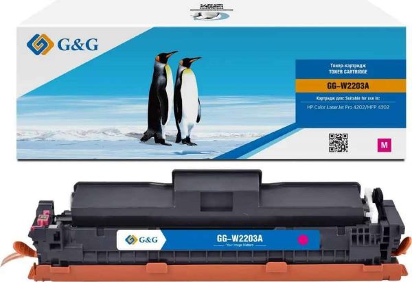 

Картридж лазерный G&G GG-W2203A W2203A пурпурный (1800стр.) для HP CLJ Pro 4202/MFP 4302, GG-W2203A