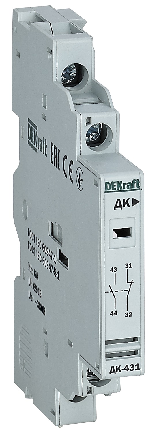 

Контакт DEKraft 21271DEK доп. боковой 1НО+1НЗ для ВА-431, 21271DEK