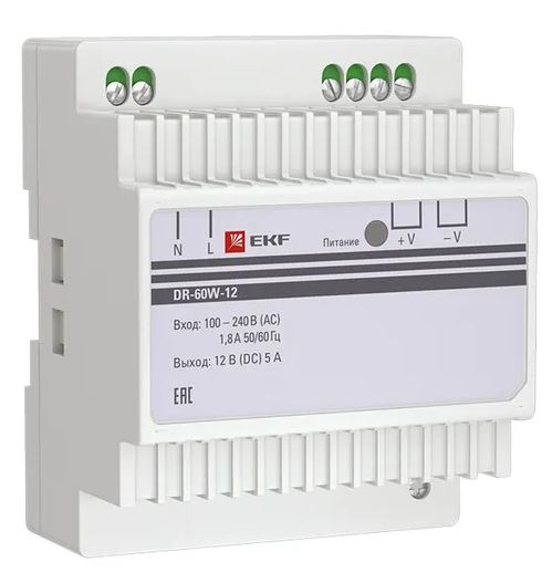

Блок питания EKF dr-60w-12 12В, dr-60w-12