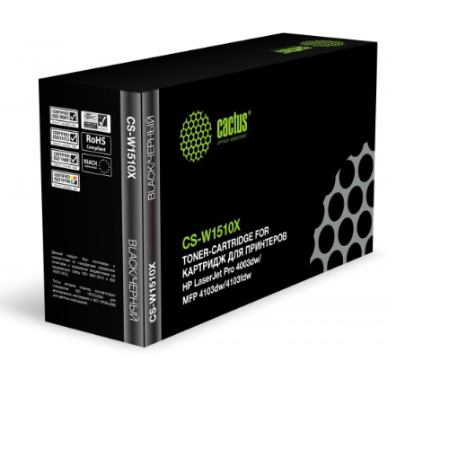 

Картридж Cactus CS-W1510X лазерный W1510X черный (9700стр.) для HP LJ Pro 4003dw/MFP 4103dw/4103fdw, CS-W1510X