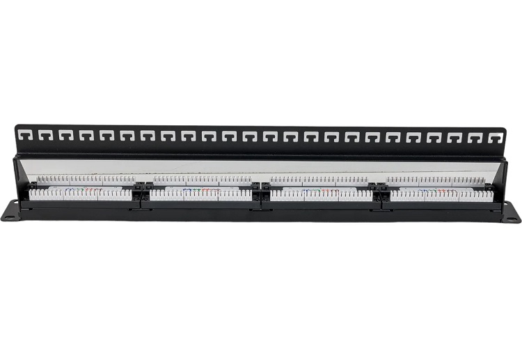 

Патч-панель NIKOMAX NMC-RP24UD2-ES-1U-BK Essential Line 19", 1U, Cat 5e, 24 порта RJ45 (8p8c), неэкранированная, Dual IDC (110/KRONE), NMC-RP24UD2-ES-1U-BK