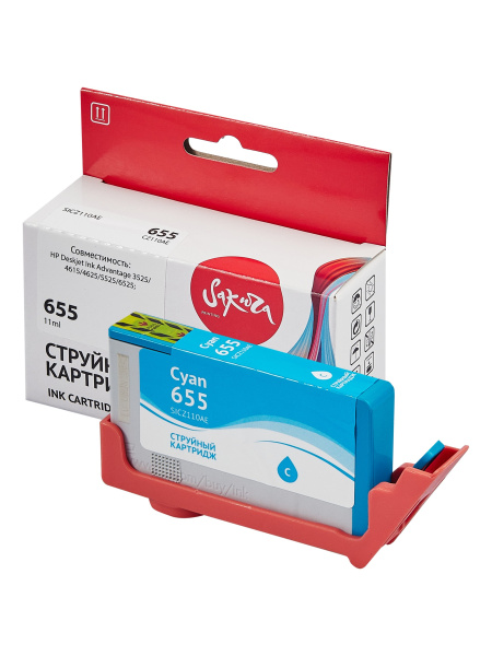 фото Картридж струйный Sakura CZ110AE (№655 Cyan) в Казани