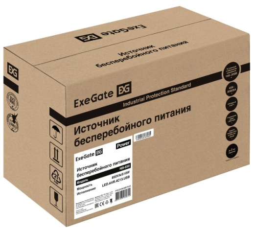фото Источник бесперебойного питания  Exegate Power NB-850.LED.AVR.4C13.USB в Челябинске