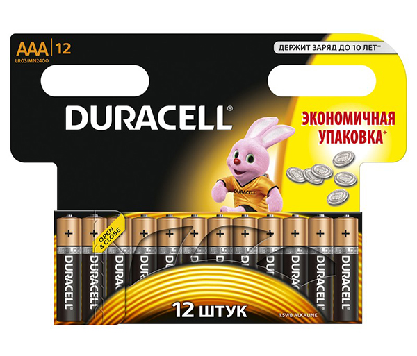 

Батарейка Duracell LR03 Basic 12шт, size AAA, LR03 Basic