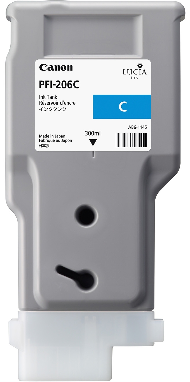 

Картридж Canon PFI-206 C 5304B001 для IPF6400 Cyan,300 мл, PFI-206 C