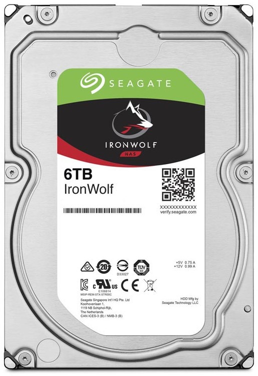 

Жесткий диск SATA 6TB Seagate ST6000VN001 IronWolf 3.5" 5400rpm 256MB, ST6000VN001
